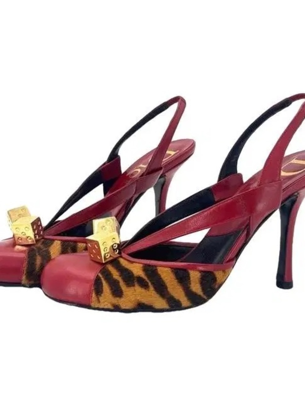 Rare Christian Dior by Galliano Leather Ponyhair Slingback Heels - Picture 5 of 14